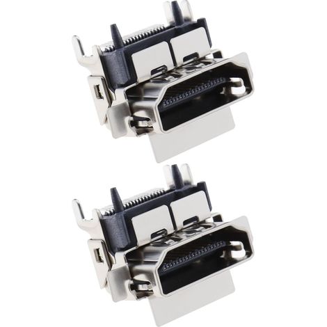 2pcs Prise de Port HDMI Compatible avec Xbox One S Uniquement Prise de Port HDMI Prise Jack Interface Connecteur Remplacement Aluminium (1/5)