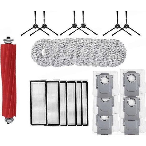 Zubehör für Roborock Qrevo Pro / Qrevo MaxV / Qrevo S Saugroboter: HEPA-Filter für den Wischmopp, Hauptseitenbürste, Ersatzteile. (1/5)