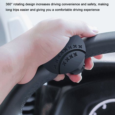 Boule de rehausseur de volant 360 °, bouton rotatif de véhicule de voiture, aide à la conduite antidérapante pour tracteur de camion SUV (1/5)