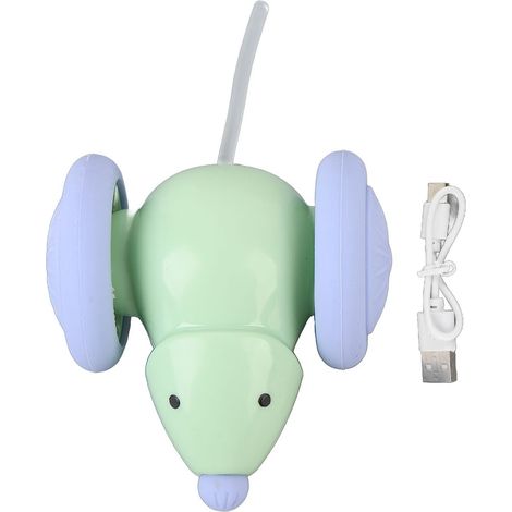 Jouet de rat à mouvement automatique, ABS et Silicone, animal de compagnie électronique intelligent multifonctionnel pour l'intérieur (1/5)
