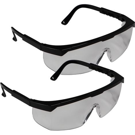 2er Set Vollsicht Arbeitsbrille Augen Schutzbrille farblos klar transparent Vollsichtbrille