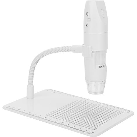 Microscope numérique sans fil HD 1080p Wi-Fi grossissement 1000x USB, loupe industrielle, blanc (1/5)
