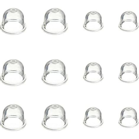 Trimec – Lot de 12 ampoules d'amorce pour carburateur 19 mm et 22 mm – Compatible débroussailleuse, tronçonneuse, souffleur – Installation sans outils