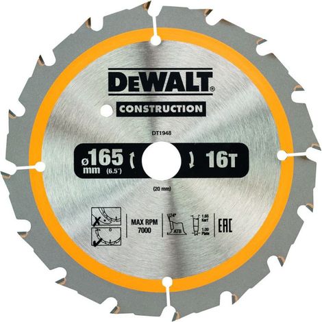 DeWALT DT1948-QZ Kreissägeblatt de 1 Stück(e)
