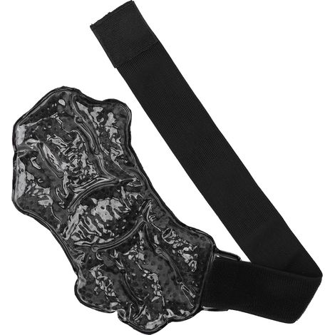 Genouillère en gel rafraîchissant réutilisable, compresse chaud/froid, coudière en gel pour soulager la douleur, noir (1/5)