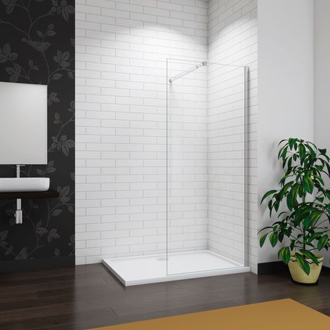 AICA 120x200cm walk in (10mm EasyClean ESG Sicherheitsglas)+73-120cm ziehbar für 6-10mm Glas (F-084) Stabilisierungsstange W12 (1/5)