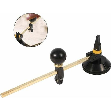 Coupe-Verre Circulaire avec Ventouse Outils de Coupe, Diamant Coupe Diamètre du Cercle 400 mm pour Amateurs Coupeurs de Verre Professionnels (1/4)
