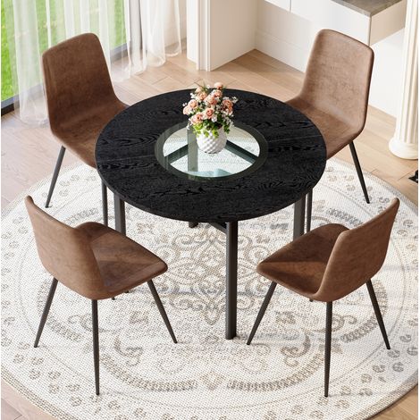 Set tavolo sedie rotondo con ripiano 100 cm OKMYHOME (1/5)