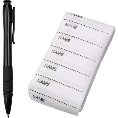 200 Pièces Etiquette Vetement Thermocollante Étiquettes Tissu Étiquettes École Nom Étiquettes Etiquette Personnalisée à Fixer au Fer à Repasser, pour Garderie et école (1/5)