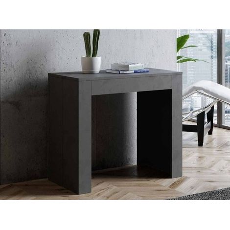 Console extensible gris foncé 12 personnes 42 à 302 cm Luido (1/5)