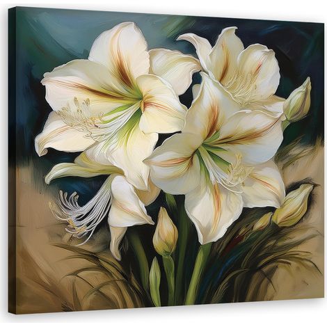 Quadro su tela, Bouquet di fiori bianchi - 30x30 (1/5)