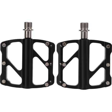1 Paire de Pédales Plates Vélo Aluminium Ultra Légères avec 3 Roulements pour VTT et Route (1/5)