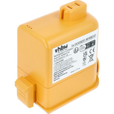vhbw Batterie compatible avec LG A9, A902RM, A905RM, A906SM, A925KSM, A907GMS, A908VMR, A927KGMS aspirateur orange (2000mAh, 25,55V, Li-ion) (1/4)