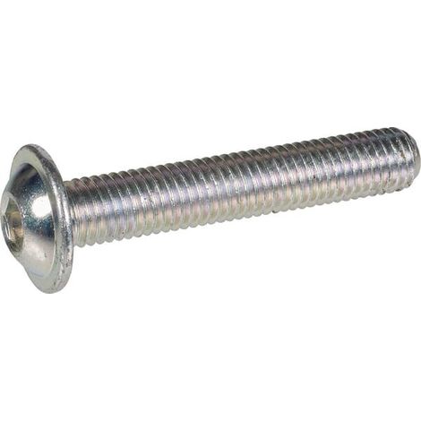 Tornillo plano Allen M12x70 cabeza redondeada zincado 10.9 UNIVERSAL ISO7380ULF1270109 (1/2)