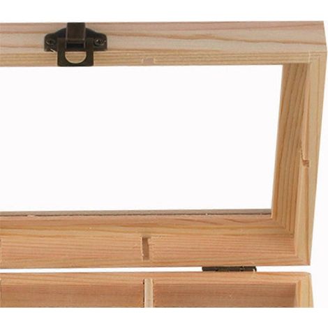 Vitrine aus Holz mit 6 Fächern, Tee- und Kaffeeregal, Aufbewahrungsbox