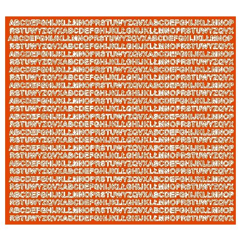 Lettere adesive autoadesive da 5 mm, colore arancione lucido (1/2)