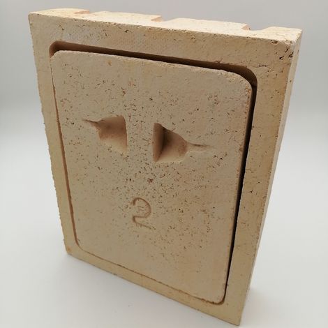 Trappe de ramonage XL en pierre réfractaire – Dimensions 275x355mm – Étanchéité optimale pour conduits de cheminée – Fabrication française (1/3)