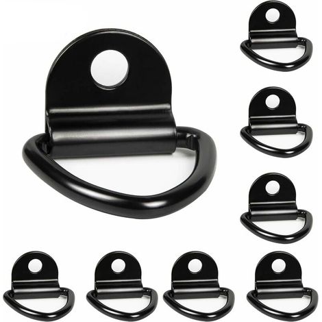 Anneaux D - Acier Inoxydable - Charge Maximale 450 kg - Pour Remorques Camions Bateaux Kayaks - Lot de 8 (1/5)