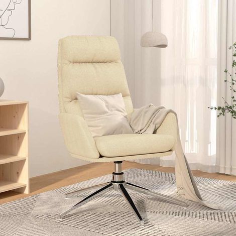 vidaXL Sillón de relax de tela color crema (1/5)