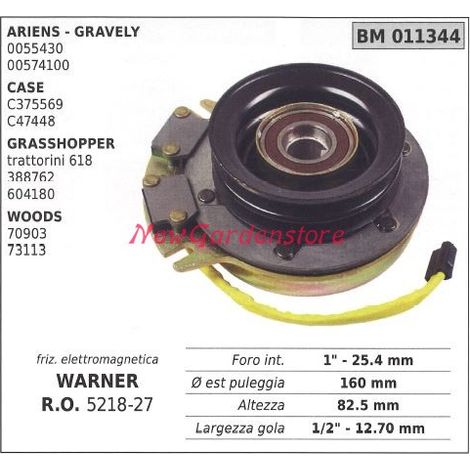 Frizione elettromagnetica warner rasaerba tosaerba ariens case woods 011344