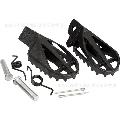 Honda, Kawasaki, and Suzuki CRF cast iron foot pedals and footrests for off-road motorcycles. (1/4)