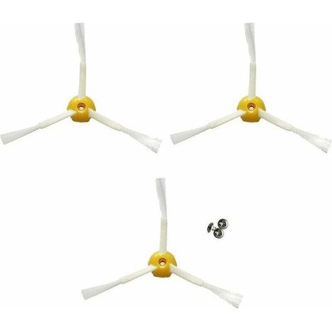 kit pack de 3 cepillos laterales para iRobot Roomba - serie 500/600/700