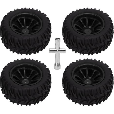 4 pneus de rechange pour camion RC, caoutchouc flexible résistant à l'usure, adaptés aux HSP 94111 94188 94108 HPI (1/5)