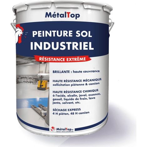 Peinture Sol Industriel - Vert olive - RAL 6003 - 5 L - Métaltop (1/5)