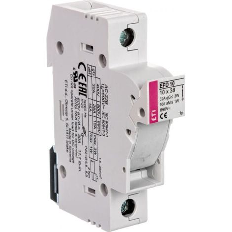 Interruptor fusible 1P 32A 10x38 EFD 10 1P 002540001