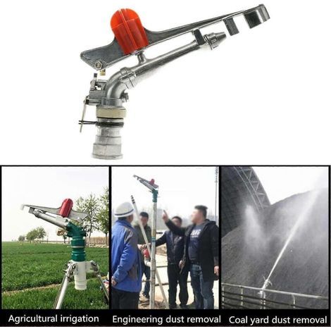 2-Zoll-Impulsregner mit 360°-Drehung für große Flächen. Hergestellt aus der Legierung E8N7. (1/5)