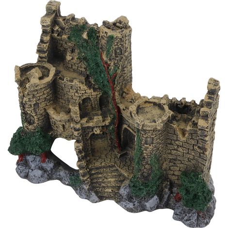 Décoration de Faux Château Ancien Occidental pour Aquarium - Accessoire en Résine pour Aménagement Intérieur de Piscine - AUTRES (1/5)