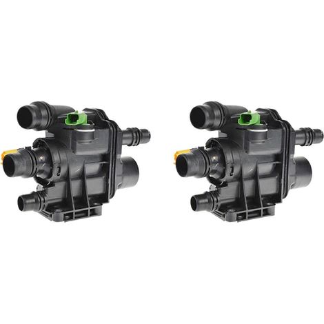 Deux boîtiers de thermostat de liquide de refroidissement compatibles avec 208, 308, Chiron C3, Picasso C4 D 1.2 (9807198480, 9807119880) (1/5)