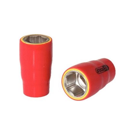 Douille 1/2" avec revêtement isolant, 15 mm (1/4)