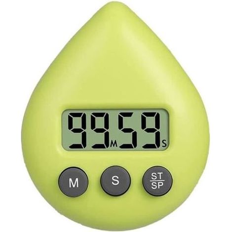 Minuteur de Cuisine LCD minuteur de Douche numérique étanche 5 Couleurs d'économie d'énergie en Forme de Goutte (1/3)