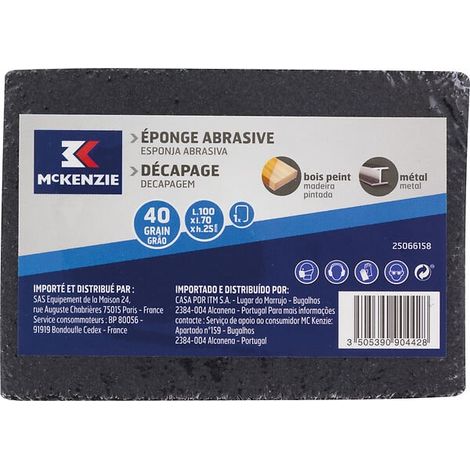 Eponge abrasive - Grain 40 - 100x70x25mm
