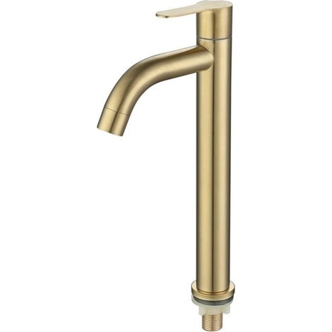 Mitigeur pour vasque, inox, doré, eau froide, pour toilettes (1/5)