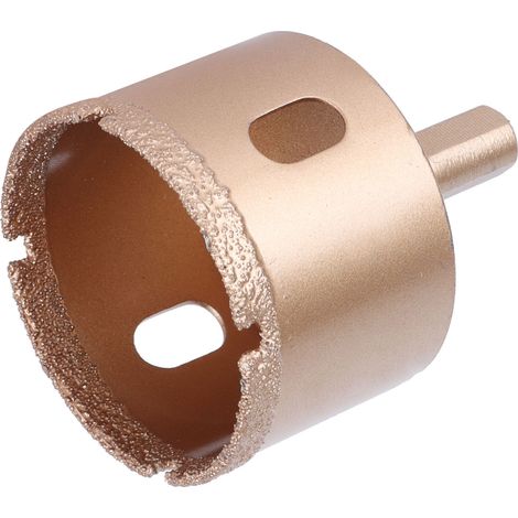 Forets diamantés 50 mm avec large orifice d'évacuation des copeaux, kit de scie cloche brasée pour verre, porcelaine, carrelage et marbre (1/5)
