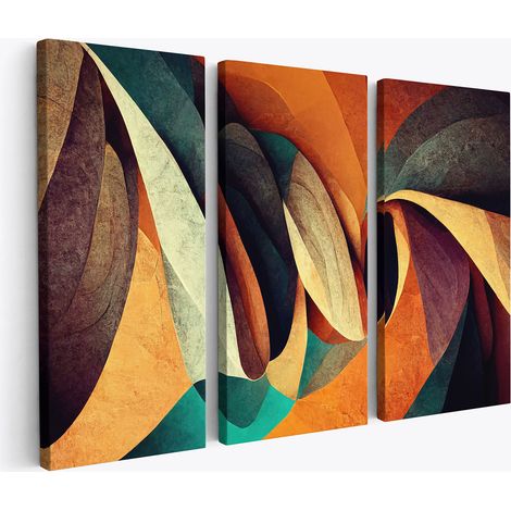 Tableau triptyque - Abstrait (1/4)