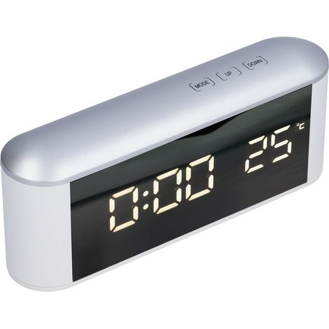 Réveil LED, réveil multifonction à écran tactile, thermomètre d'ambiance avec câble USB. (1/5)