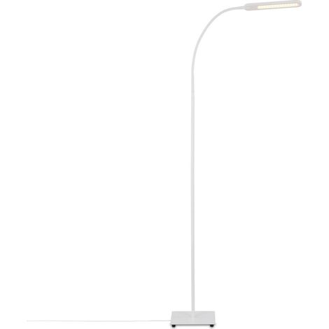 BRILONER SERVO LED Stehlampe, Touchfunktion, CCT Farbtemperatursteuerung, Dimmbar, Schwenkbar, weiß, 20,8 x 20,8 x 183 cm