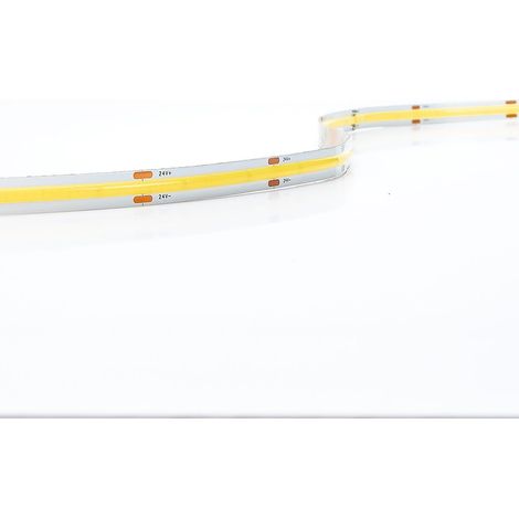 COB 24V CRI90 LED Streifen 5M 11W/m 480LED/m 8mm - Lichtfarbe: Kaltweiß 6500K - Schutzart: IP20