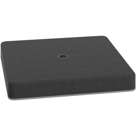 Poids de base pour pieds de parasol, étanches, lestables avec du sable, en plastique, 89 cm (L) x 89 cm (l) x 10,5 cm (H), noirs (1/5)