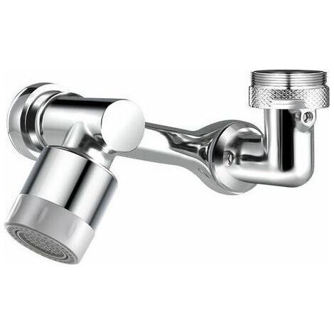 Robinet d'extension multifonctionnel rotatif Extension de robinet rotative universelle Robinet d'évier de cuisine pivotant à 1080 degrés Aérateur Filtre anti-éclaboussures Robinet à bras robotique rot (1/5)
