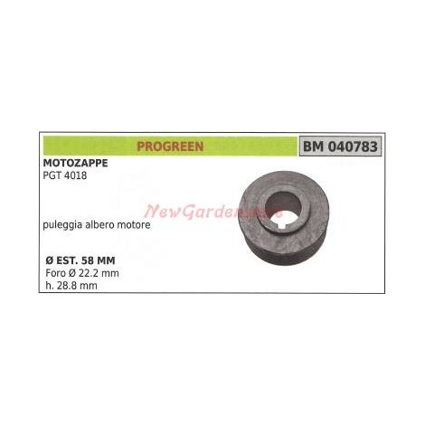 Puleggia per motozappa PGT 4018 PROGREEN 040783