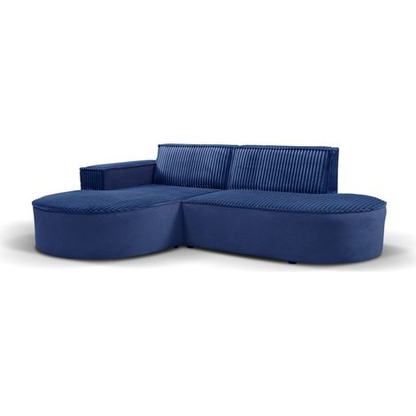 Modernes L-förmiges Designer-Ecksofa Modena Soft Dunkelblau Links (1/2)