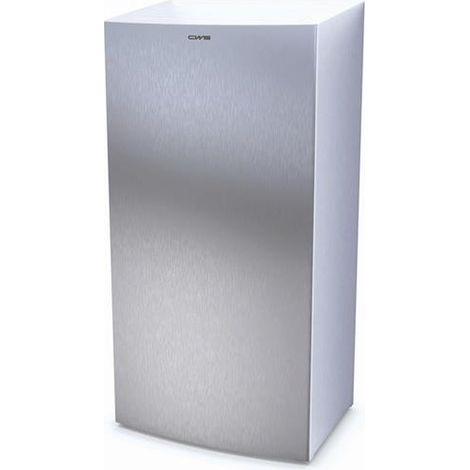 Corbeille à papier en acier inoxydable 60 l, poubelle à papier en acier inoxydable