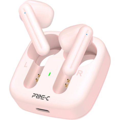 Fones de ouvido Bluetooth magnéticos vazados, com carregamento magnético e duração da bateria de 3 a 4 horas - Rosa.