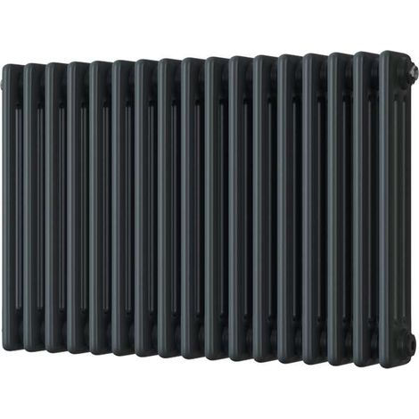 Alpha - Anthracite Column Radiator H500mm x W777mm 3 Column - Feet Included