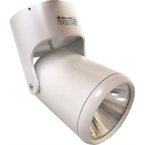 TrAdE Shop Traesio - Faretto Orientabile Track Spotlight 15w Bianco Supporto Muro Soffitto Luce 4000k 86142 - (1/4)
