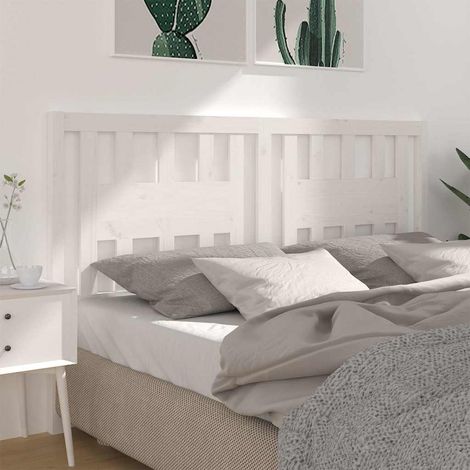 vidaXL Cabecero madera maciza de pino blanco 146x4x100 cm (1/5)